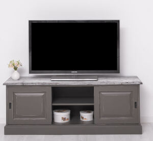 TV-Lowboard mit Schiebetüren in Landhausoptik