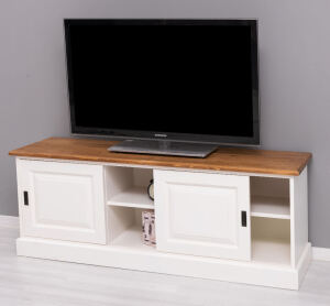 TV-Lowboard mit Schiebetüren in Landhausoptik