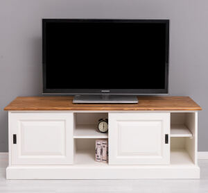TV-Lowboard mit Schiebetüren in Landhausoptik