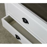 Bücherregal mit Schubladen im Landhausstil, altweiß-graubraun