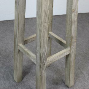 Vintage Barhocker Massiv Holz tief gebürstet