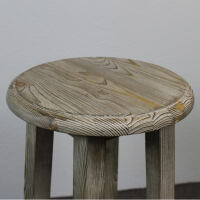 Vintage Barhocker Massiv Holz tief gebürstet