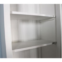 Schmale Vitrine WeiÃŸ mit LamellentÃ¼r