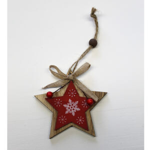 Weihnachtsstern-Anhänger rot