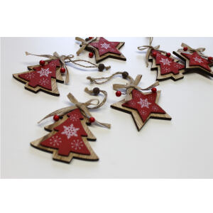 Weihnachtsstern-Anhänger rot