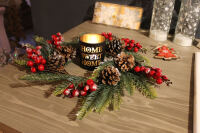 Teelichthalter Glas "HOME SWEET HOME"