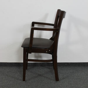 Holzstuhl Oxford mit Armlehnen - Holzsitz (2er-Set)