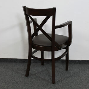Holzstuhl Oxford mit Armlehnen - Holzsitz (2er-Set)