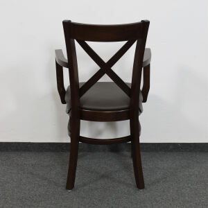 Holzstuhl Oxford mit Armlehnen - Holzsitz (2er-Set)
