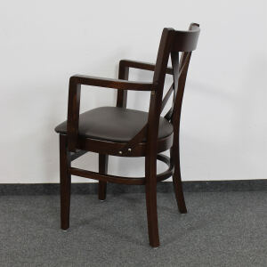 Holzstuhl Oxford mit Armlehnen - Holzsitz (2er-Set)