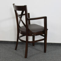 Holzstuhl Oxford mit Armlehnen - Holzsitz (2er-Set)