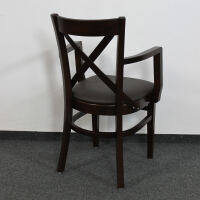 Holzstuhl Oxford mit Armlehnen - Holzsitz (2er-Set)