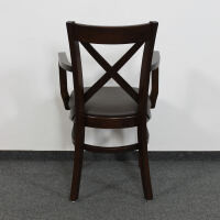 Holzstuhl Oxford mit Armlehnen - Holzsitz (2er-Set)