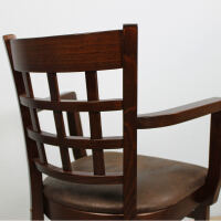 Holzstuhl Britania mit Armlehnen Holzsitz (2er-Set)