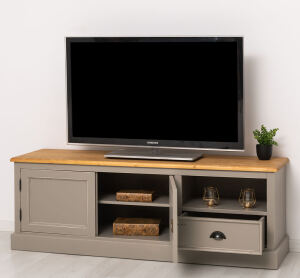 TV-Sideboard Hamburg mit Landhausoptik - Eichenplatte