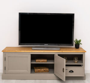 TV-Sideboard Hamburg mit Landhausoptik - Eichenplatte