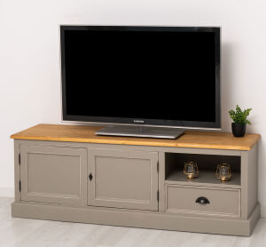 TV-Sideboard Hamburg mit Landhausoptik - Eichenplatte