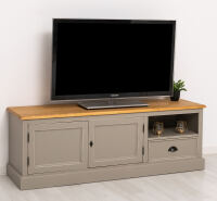 TV-Sideboard Hamburg mit Landhausoptik - Eichenplatte