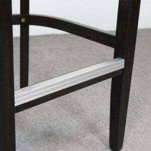 Vintage Barhocker mit Lehne Kunstleder hellbraun