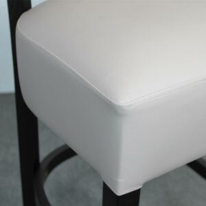 Vintage Barhocker mit Lehne Kunstleder hellbraun