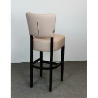 Vintage Barhocker mit Lehne Kunstleder hellbraun