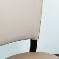 Vintage Barhocker mit Lehne Kunstleder hellbraun