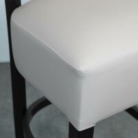 Vintage Barhocker mit Lehne Kunstleder hellbraun