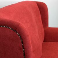 Weinrotes Landhaus Sofa 2-Sitzer