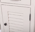 Waschtisch Kiel mit Lamellentüren, für Aufsatzbecken lackiert