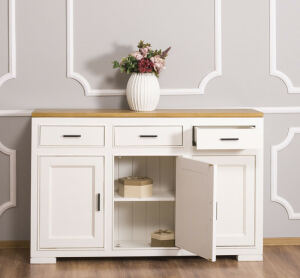 Sideboard Stockholm in Landhausoptik - Eichenplatte