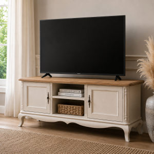 TV Sideboard im Barockstil - mit Eichenplatte