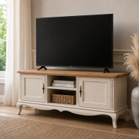 TV Sideboard im Barockstil - mit Eichenplatte
