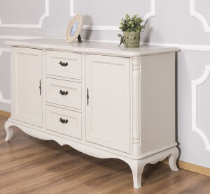 Barock Sideboard - mit Eichenplatte