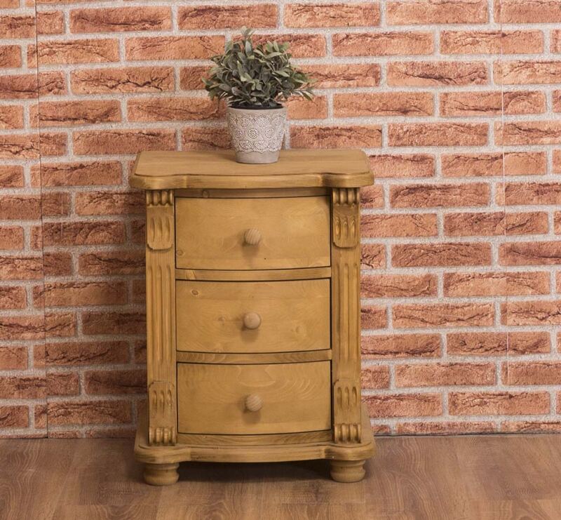 Nachttischkommode im Landhausstil - Eichenplatte - Onlineshop für massive Landhausmöbel