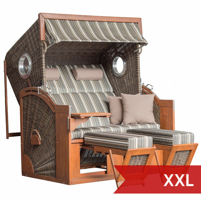 Strandkorb Föhr XXL taupe