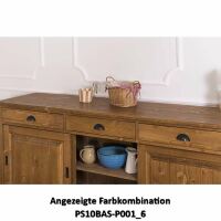 Landhaus Sideboard mit Schiebetüren - Eichenplatte