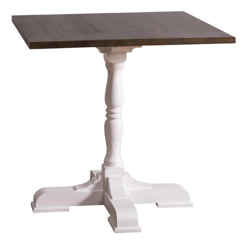 Quadratischer Bistrotisch mit Mittelfuß