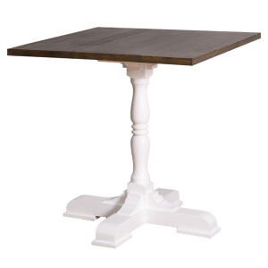 Quadratischer Bistrotisch mit Mittelfuß