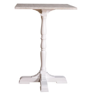 Quadratischer Stehtisch/Bartisch Massivholz - Eichenplatte