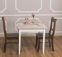 Quadratischer Tisch Landhausstil - 80 x 80 cm gewachst