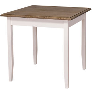 Quadratischer Tisch Landhausstil - 80 x 80 cm Eichenplatte