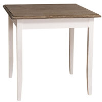 Quadratischer Tisch Landhausstil - 80 x 80 cm Eichenplatte