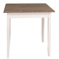 Quadratischer Tisch Landhausstil - 80 x 80 cm Eichenplatte