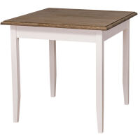 Quadratischer Tisch Landhausstil - 80 x 80 cm Eichenplatte