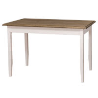 Tisch im Landhausstil - 120 x 70 cm Eichenplatte