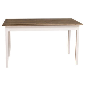 Tisch im Landhausstil - 140 x 70 cm Eichenplatte