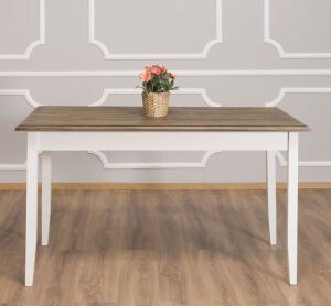 Tisch im Landhausstil - 140 x 70 cm Eichenplatte