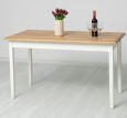 Tisch im Landhausstil - 140 x 70 cm Eichenplatte shabby chic / antik look