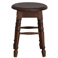 Runder Holzhocker Landhausstil - Sitzfläche Eiche