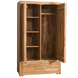 Kleiderschrank Wildeiche im Landhausstil